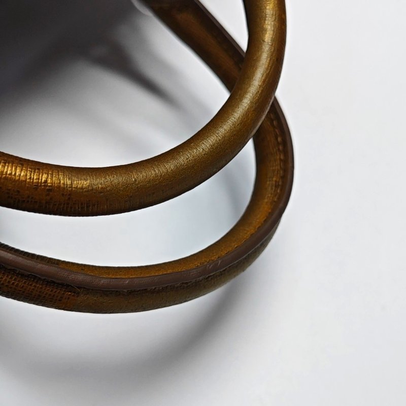 FENDI金色塗層帆布雙F手提包金色五金-9