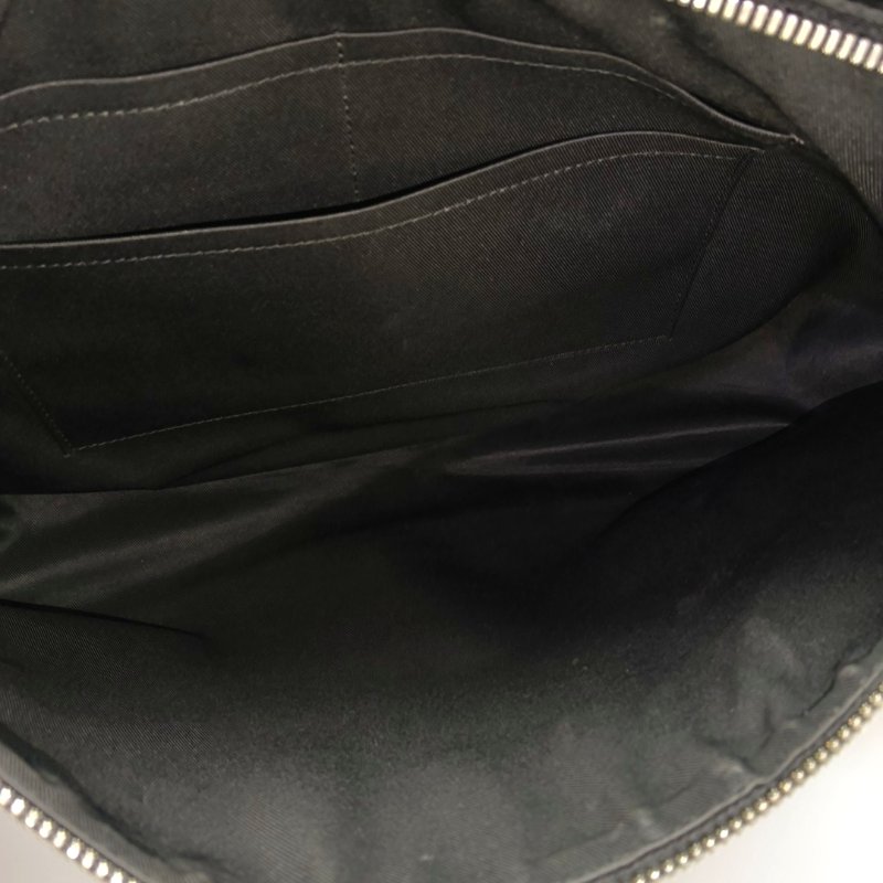 LOUIS VUITTON HUNTER中號灰色塗層帆布棋盤格單肩包手提包銀色五金-6