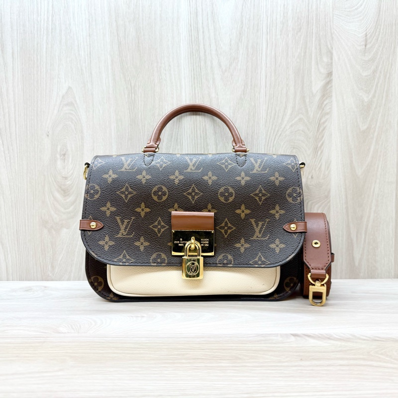LV原花白鎖頭Vaugirard手提斜背包M44354-0
