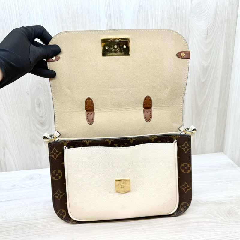 LV原花白鎖頭Vaugirard手提斜背包M44354-4