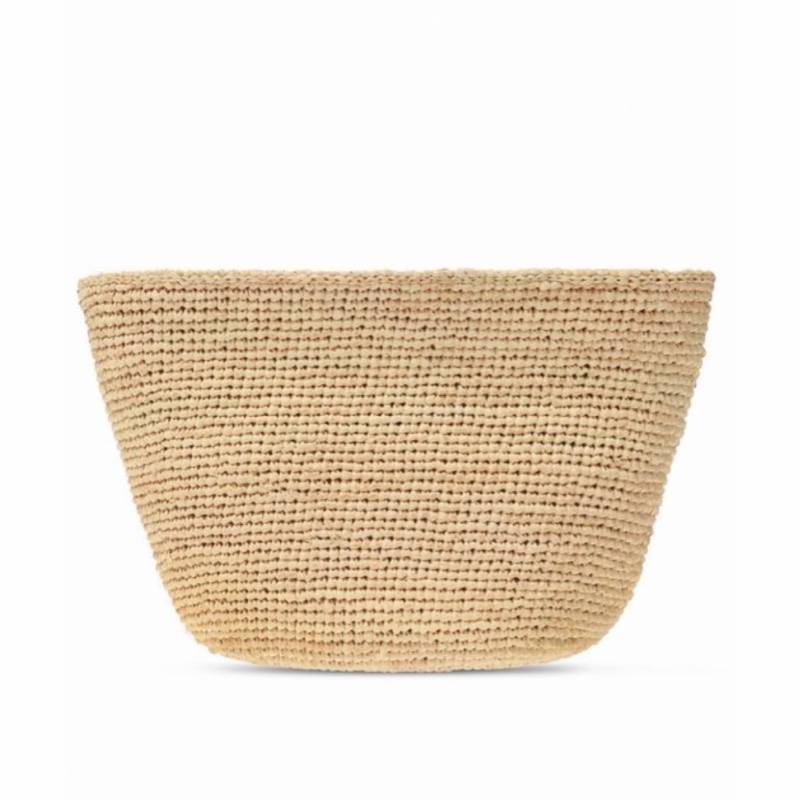 Loewe 女士 Pochette 酒椰纖維和牛皮革手提包均碼碼常規、27 X 11 X 17 CM-2