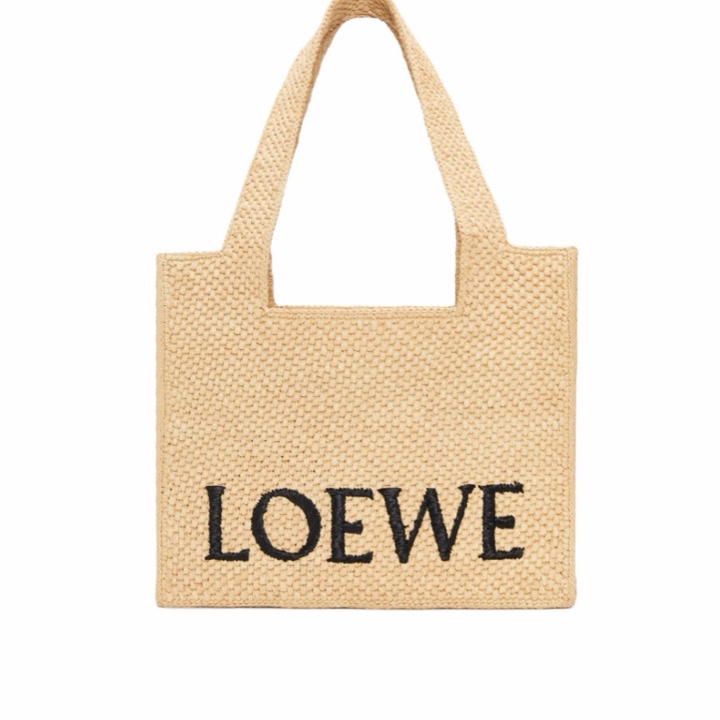 Loewe 女士 中號 LOEWE 拉菲草字體托特單肩包均碼碼中號、30cm*15cm*25.5cm-0