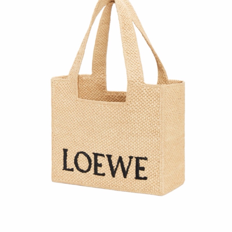Loewe 女士 中號 LOEWE 拉菲草字體托特單肩包均碼碼中號、30cm*15cm*25.5cm-2