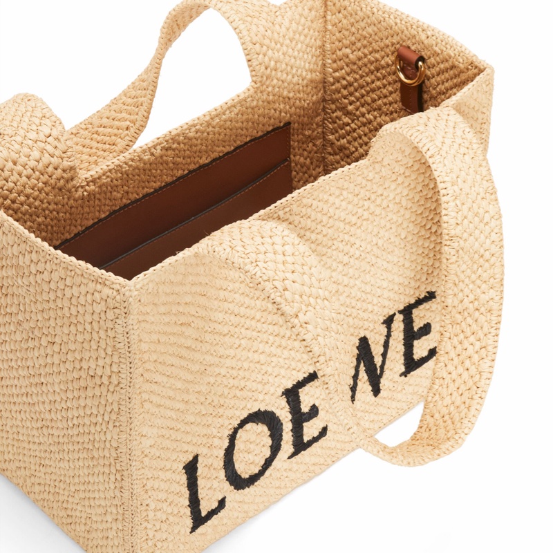 Loewe 女士 中號 LOEWE 拉菲草字體托特單肩包均碼碼中號、30cm*15cm*25.5cm-4