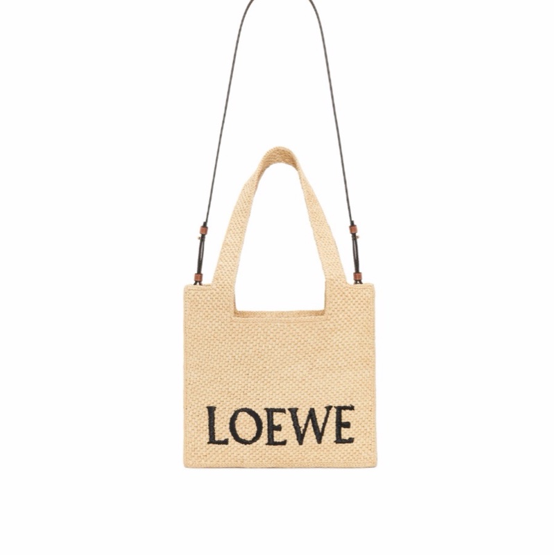 Loewe 女士 中號 LOEWE 拉菲草字體托特單肩包均碼碼中號、30cm*15cm*25.5cm-6