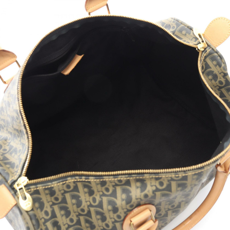 Christian Dior Trotter 手提包，帆布皮革，卡其色、海軍藍、米色，二手女款-2