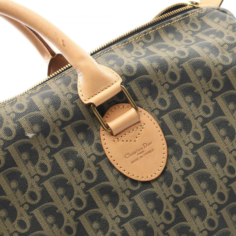 Christian Dior Trotter 手提包，帆布皮革，卡其色、海軍藍、米色，二手女款-7