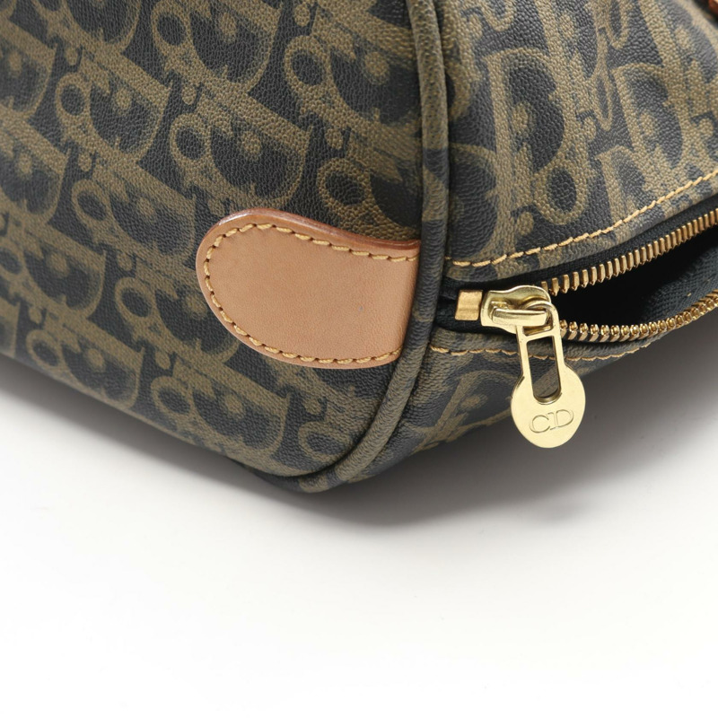 Christian Dior Trotter 手提包，帆布皮革，卡其色、海軍藍、米色，二手女款-8