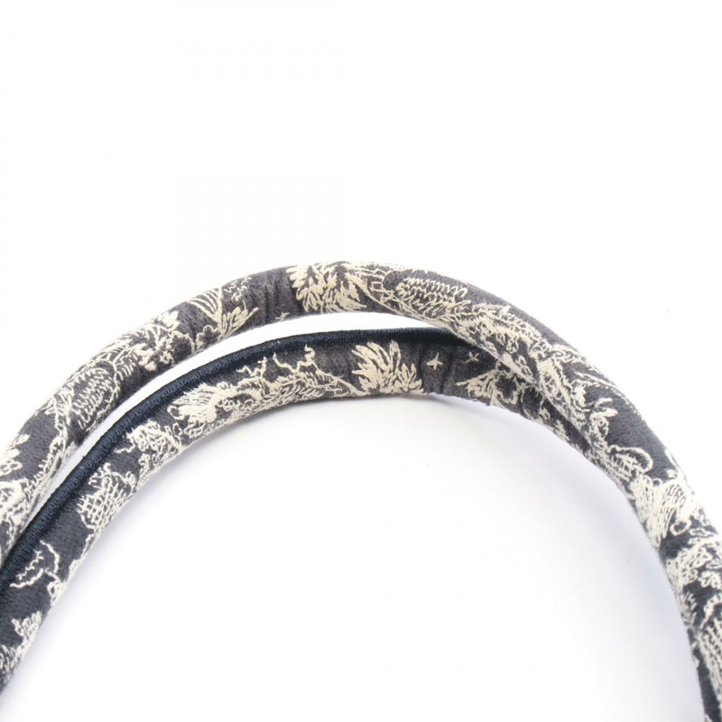 Dior BOOK TOTE 中型手提包,帆布材質,海軍藍/米色,二手,女士款,帶品牌標誌-4