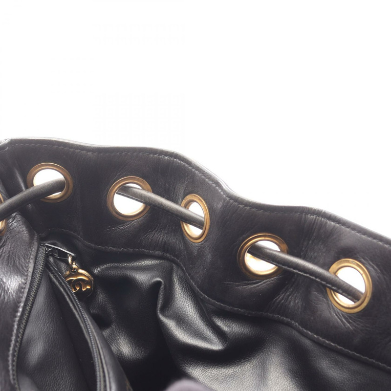 香奈兒雙肩包，羊皮材質，灰色/黑色，二手女款-11