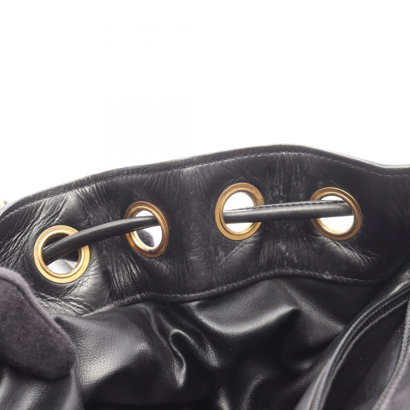 香奈兒雙肩包，羊皮材質，灰色/黑色，二手女款-12