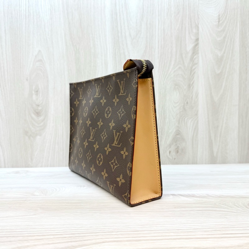 LV原花一字拉Toiltry Pouch On Chain肩背包M81412-2