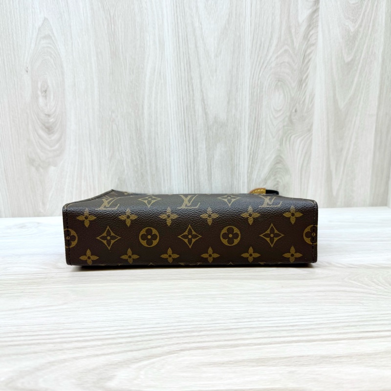 LV原花一字拉Toiltry Pouch On Chain肩背包M81412-4