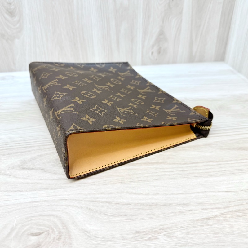 LV原花一字拉Toiltry Pouch On Chain肩背包M81412-6