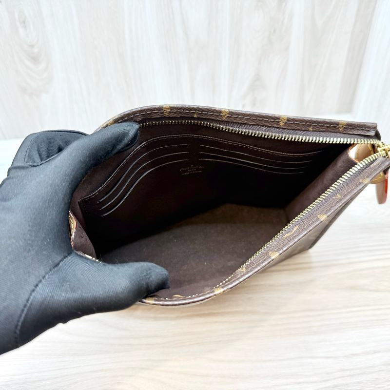 LV原花一字拉Toiltry Pouch On Chain肩背包M81412-7