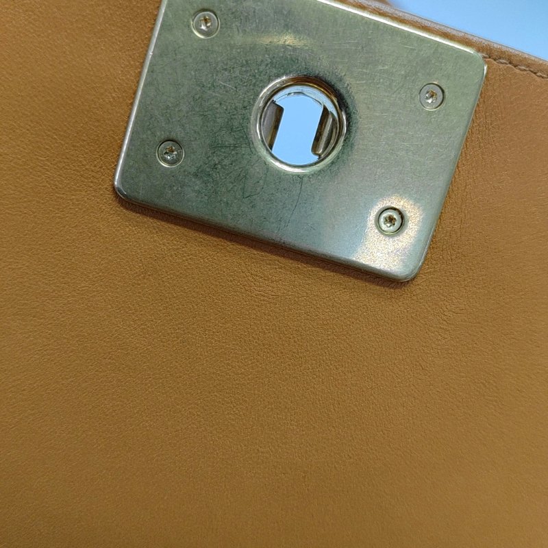 CHANEL黃色羊皮單肩包金色五金23開可拆卸肩-11