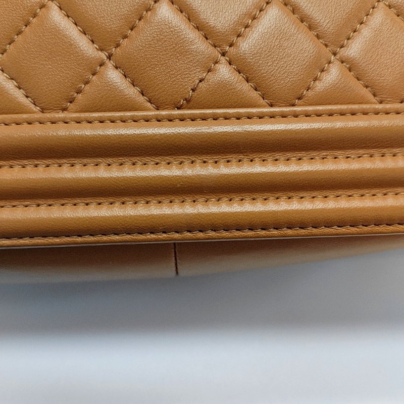 CHANEL黃色羊皮單肩包金色五金23開可拆卸肩-14