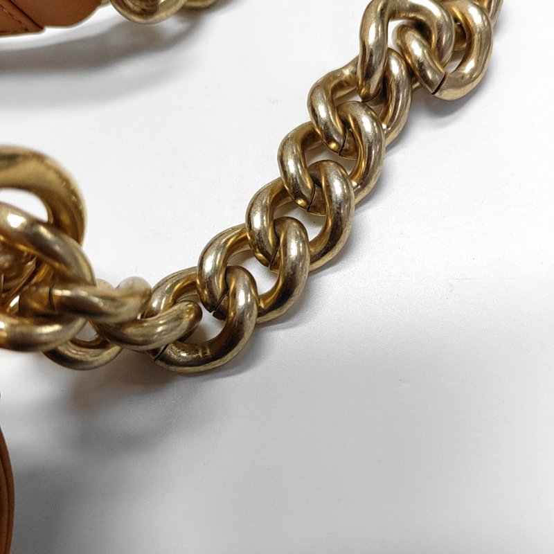 CHANEL黃色羊皮單肩包金色五金23開可拆卸肩-17