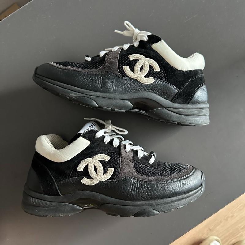Chanel黑白熊貓雙c運動鞋 size：41 碼-3