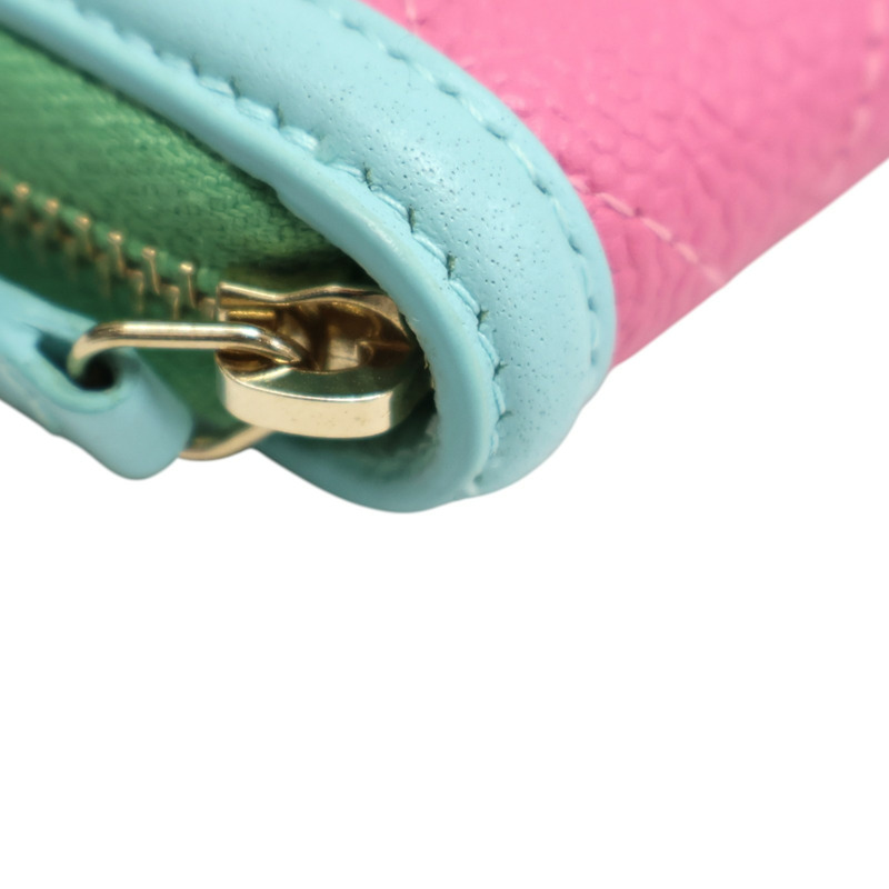 三色 菱格紋 牛皮 拉鍊 零錢包【CHANEL 香奈兒】-9