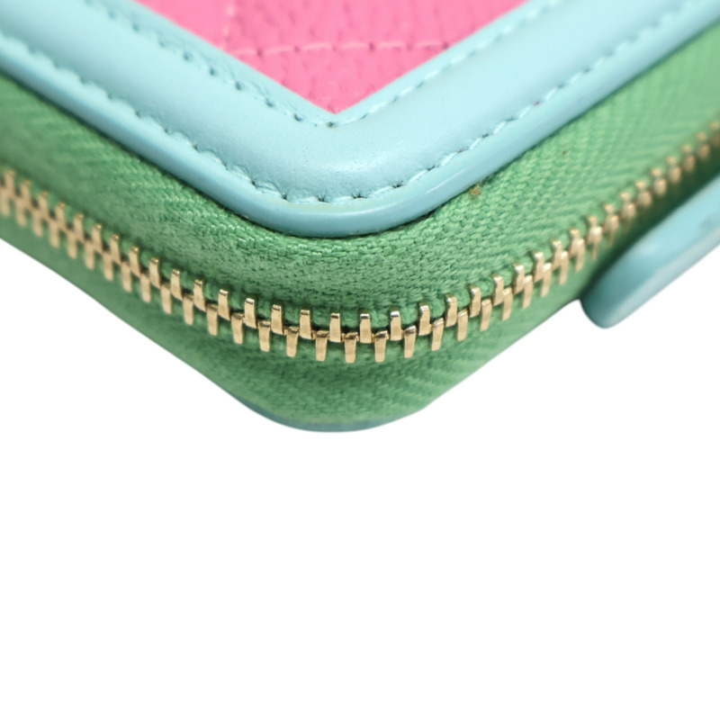 三色 菱格紋 牛皮 拉鍊 零錢包【CHANEL 香奈兒】-10