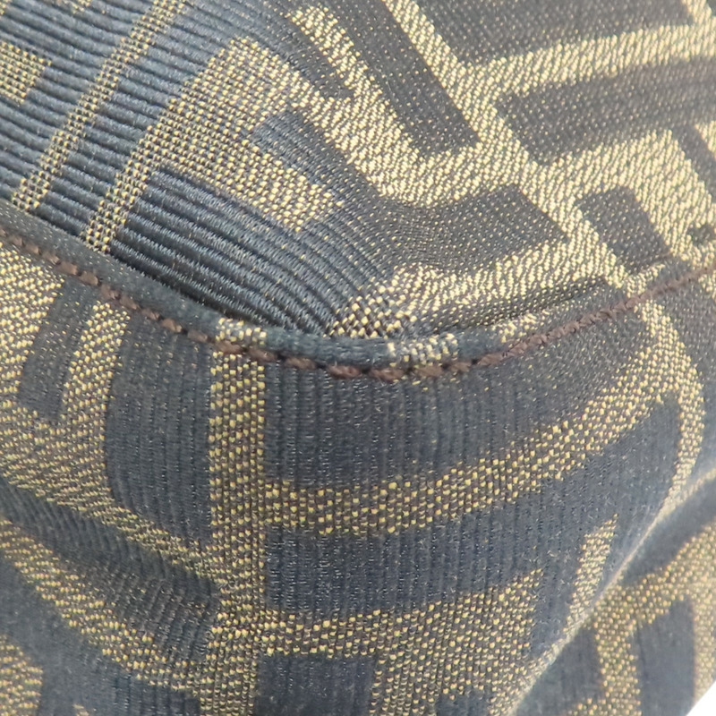 棕色 Zucca帆布 肩背包【FENDI 芬迪】 0915885992-13