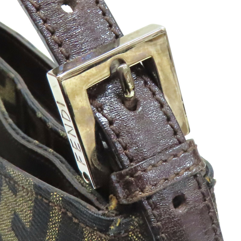 棕色 Zucca帆布 肩背包【FENDI 芬迪】 0915885992-16