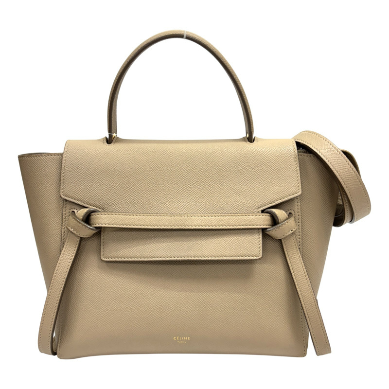 米色 牛皮 Micro Belt Bag 兩用包【CELINE 賽琳】 189153ZVA.18LT-0