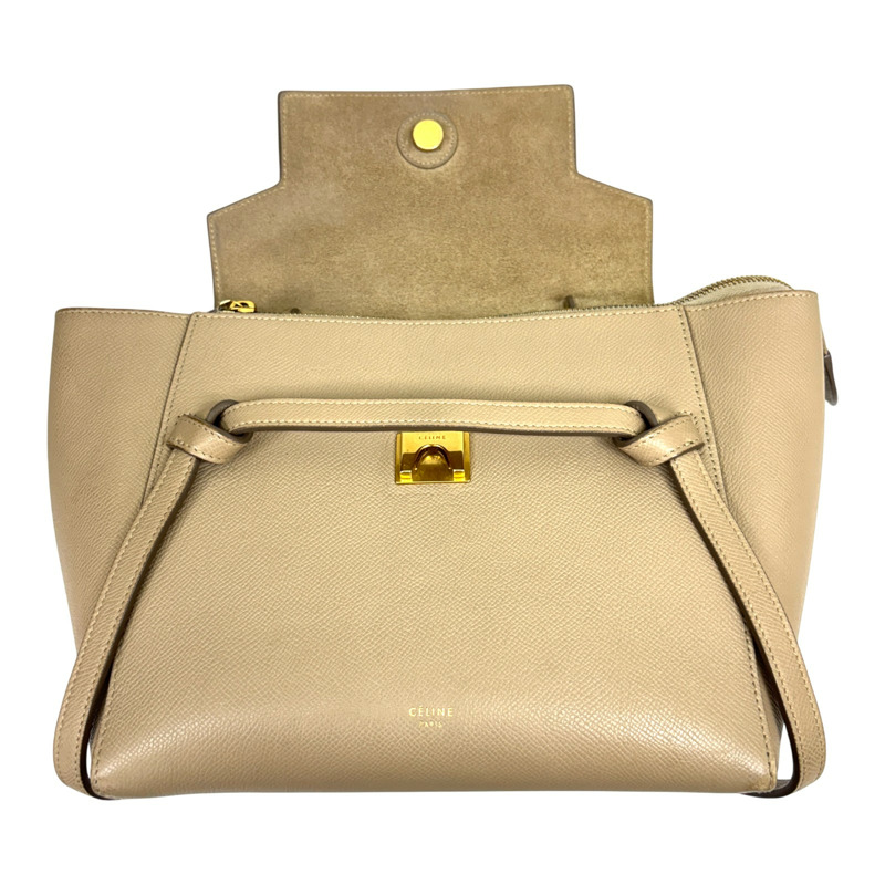 米色 牛皮 Micro Belt Bag 兩用包【CELINE 賽琳】 189153ZVA.18LT-4