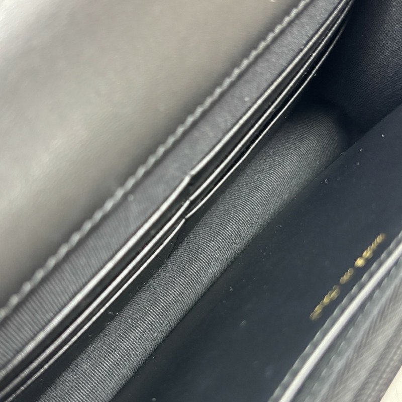 黑色 菱格紋牛皮 Top Handle WOC 兩用包 金釦 【CHANEL 香奈兒】 AP2804-5