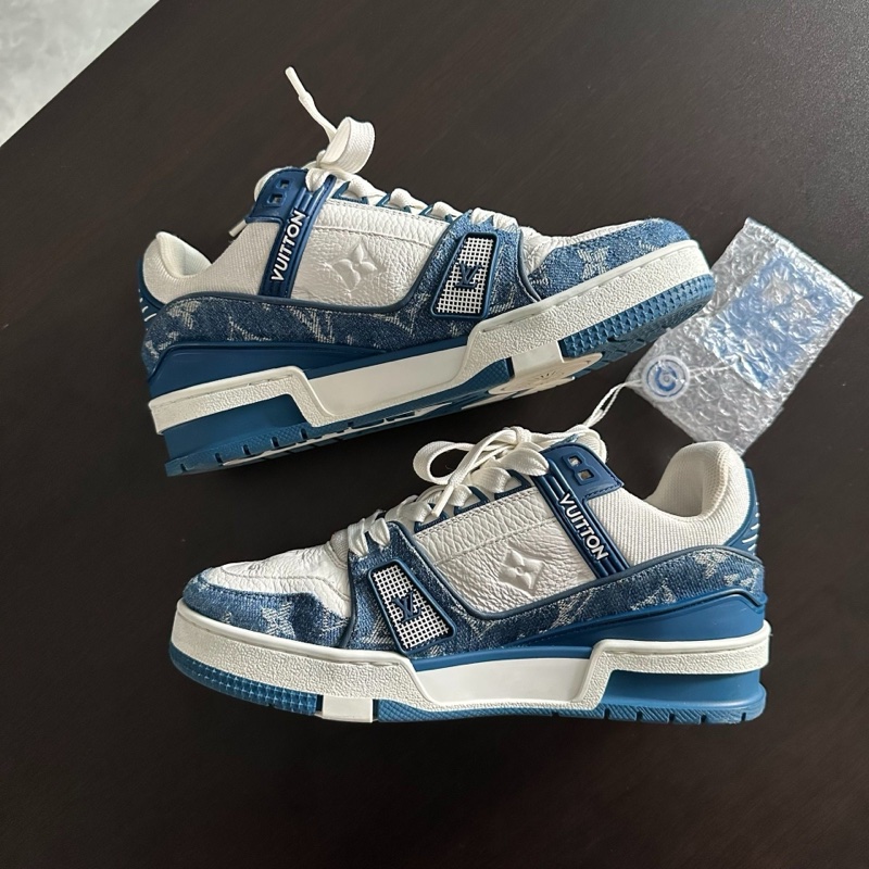 Louis Vuitton路易威登trainer 白藍牛仔板鞋 35.5碼-4