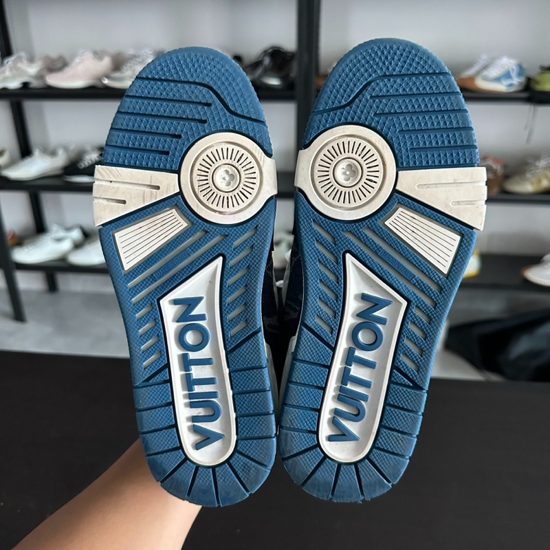 Louis Vuitton路易威登trainer 白藍牛仔板鞋 35.5碼-6