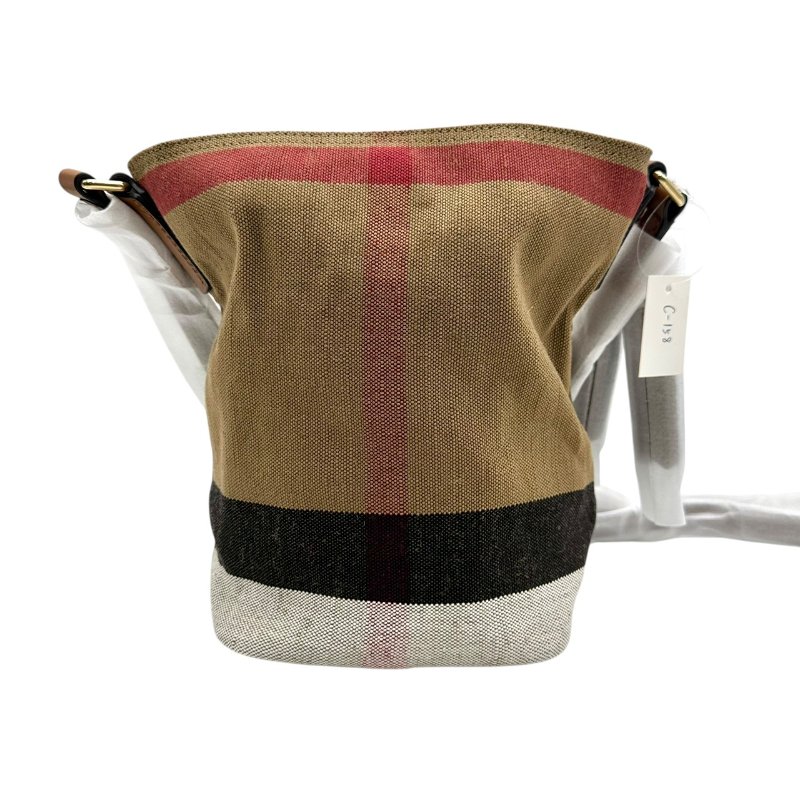 【美收精品】Burberry 帆布水桶包 C-158【隔月月中將轉賣至日本 上架期限30天】-1