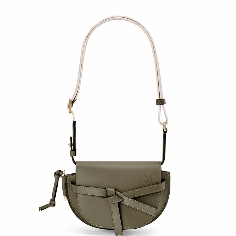 Loewe 女士 Mini Gate Dual 徽標細節單肩包均碼碼MINI、21cm*9.5cm*12.5cm-3