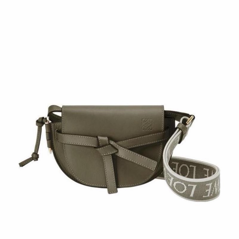 Loewe 女士 Mini Gate Dual 徽標細節單肩包均碼碼MINI、21cm*9.5cm*12.5cm-4