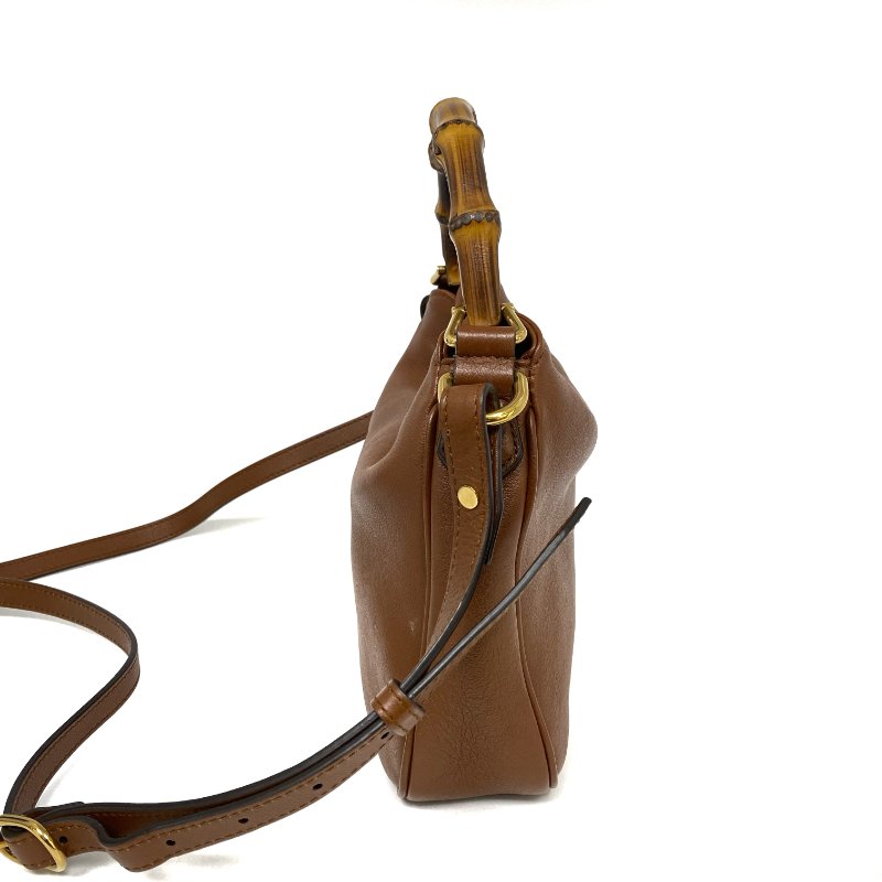 △ Gucci 古馳 Brown Calfskin Bamboo Diana Small Size 2 Way Bag 746251 啡色小牛皮竹柄兩用袋 - 257027385-3