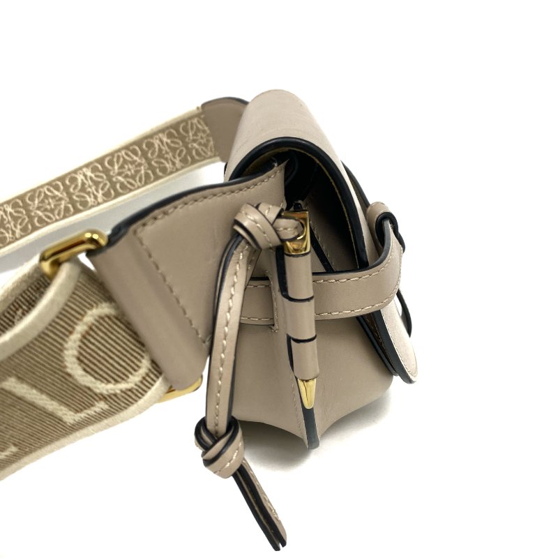 △ Loewe 羅意威 Mini Gate Beige Calfskin Shoulder Bag 淺褐色小牛皮肩背袋 -257027906-4