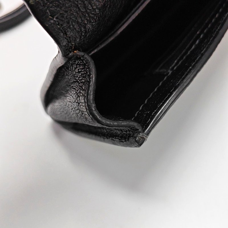 Miu Miu My Miu 黑色牛皮鑲嵌單肩包手拿包斜挎包銀色五金可拆卸肩帶-12