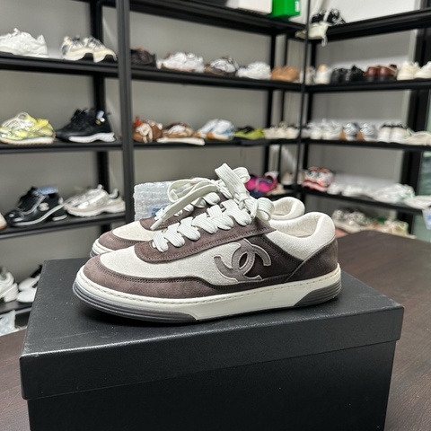 Chanel香奈兒黑白熊貓雙C板鞋 37.5碼95新