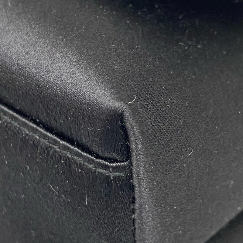 △ Chanel 香奈兒 Black Satin Gold Tone Metal Camellia Chain Handbag No.4 黑色緞面金色金屬山茶花鏈條手袋 No.4 -257027716-9