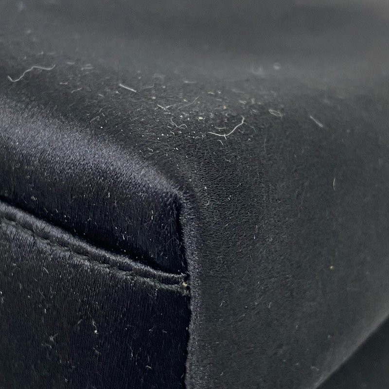 △ Chanel 香奈兒 Black Satin Gold Tone Metal Camellia Chain Handbag No.4 黑色緞面金色金屬山茶花鏈條手袋 No.4 -257027716-11