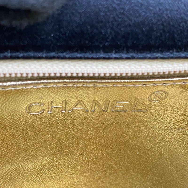 △ Chanel 香奈兒 Black Satin Gold Tone Metal Camellia Chain Handbag No.4 黑色緞面金色金屬山茶花鏈條手袋 No.4 -257027716-14