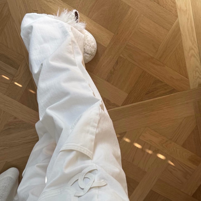 Chanel 26P 牛仔褲 Jennie同款 36 白色牛仔褲-1