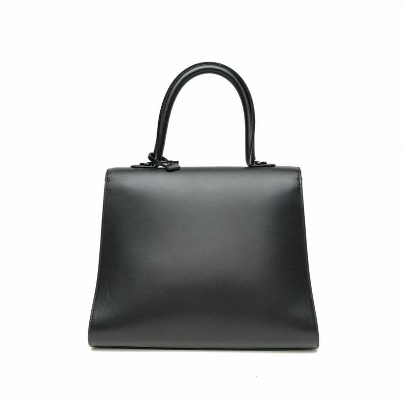 DELVAUX BrillantMM29黑色牛皮黑扣肩背包-2