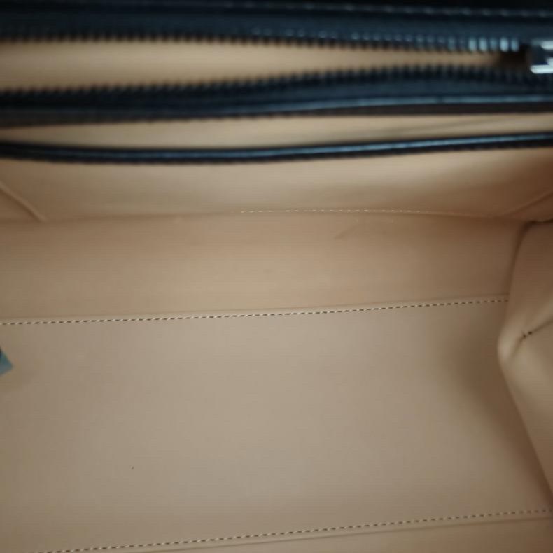 DELVAUX BrillantMM29黑色牛皮黑扣肩背包-5