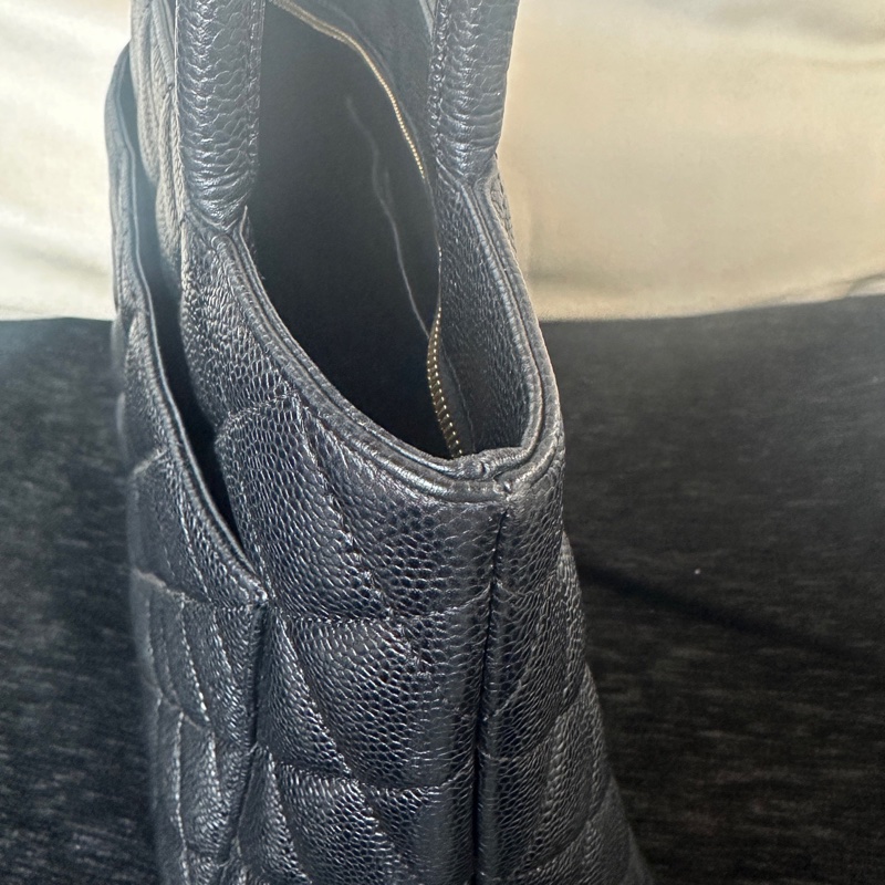 CHANEL香奈兒黑金希爾頓 手提包 無附件-3