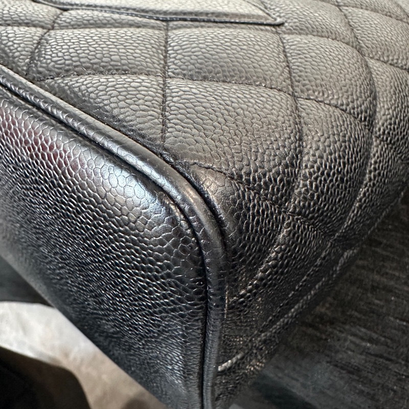 CHANEL香奈兒黑金希爾頓 手提包 無附件-5