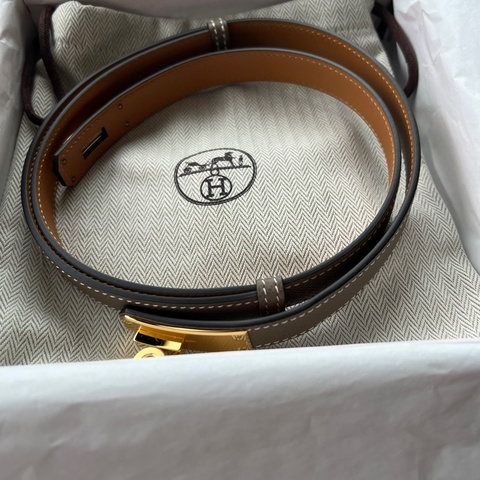 Hermès kelly belt 大象灰