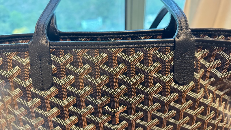 Goyard PM Artois tote bag with zip; Black color-6