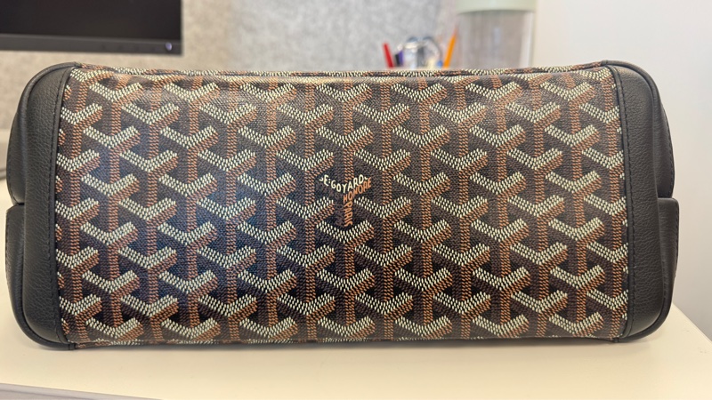 Goyard PM Artois tote bag with zip; Black color-12